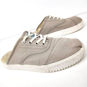 Toms Cordones Indio Gray Mules Sneakers Slip On Backless Shoes Womens 7.5